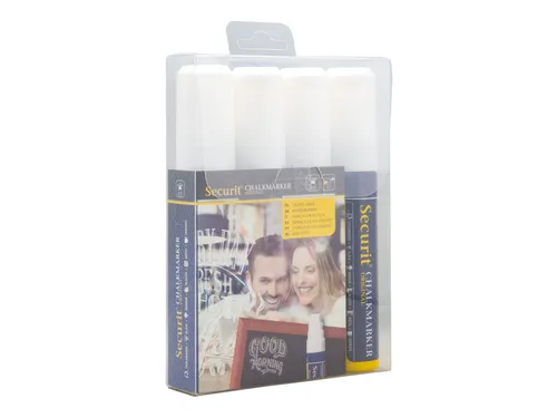 Krijtstift Securit Sma-720 Blokpunt 7-15mm Wit 4 Stuks