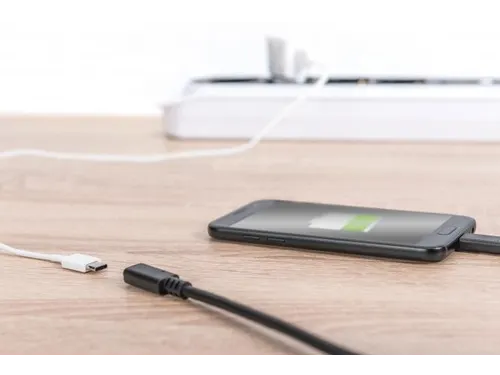 USB Type-C verlengkabel Type C St/Bu 2m 3A 480MB Versie 2.0 Zwart