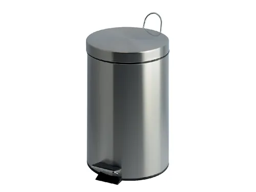 Afvalbak Pedaalemmer Rond 20 Liter Mat Rvs