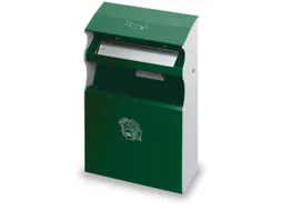 Combi-asbak Groen 2/5 liter 540x300x140mm Met Overkapping Cilinderslot