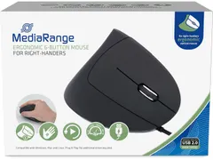 MROS230 MEDIARANGE muis 6knoppen ergonomisch kabel rechts zwart