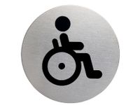 Infobord Pictogram Durable 4906 Wc Invalide Rond 83mm rvs