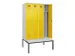 locker met bank,voor scheiding van kleding,HxBxD 2120x1200x815mm,4vak