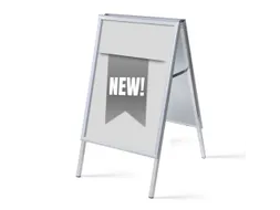 Stoepbord A1 complete set met print "NEW" Grijs