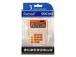 Calculator Rebell-SDC912OR-BX wit-oranje desktop - 3