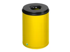 prullenmand zelfblussend 50 liter HxØ 520x375mm kop zwart geel