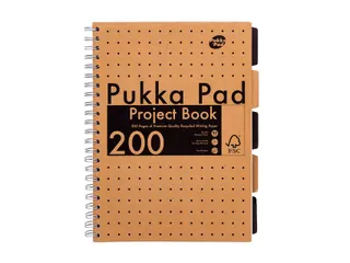 Projectboek Pukka Pad Kraft A4 lijn 5-tabs 200 pagina's 80gr - 2