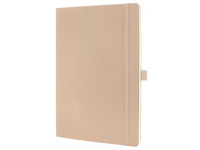 Notitieboek Conceptum A4 Beige gelinieerd softcover. Genummerde pagina