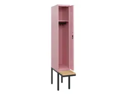 locker met bank,HxBxD 1950x300x815mm,1vak,vak B 300mm,cilinderslot