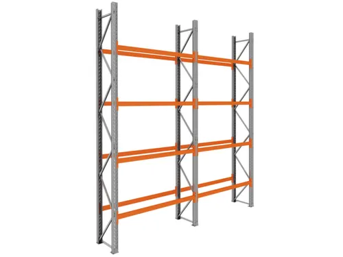 palletstelling,basis+1xaanbouw,HxBxD 4620x3950x750mm,vakl. 3000kg
