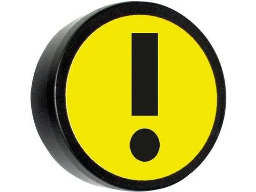 Impressiemagneet Attention 35mm Geel