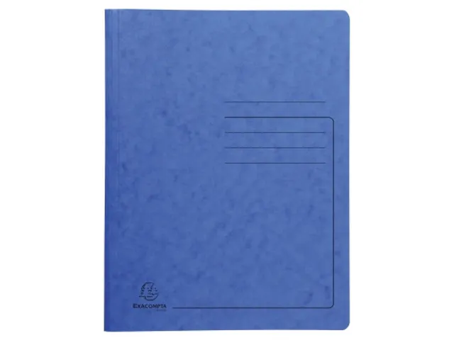 Map glanskarton 355g met veer A4 blauw