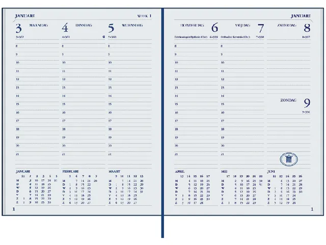 Agenda 2026 Ryam Weekplan Plus Mercury 7dagen/2pagina's rood