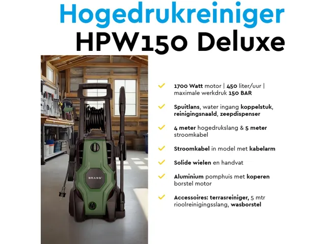 BRASQ Hogedrukreiniger HPW150 Deluxe