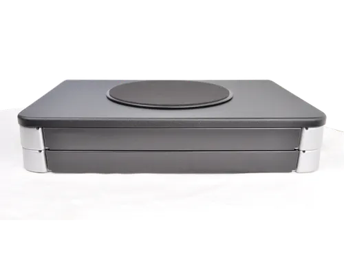 Monitorverhoger 2 Hoogte Standen 2 Lades Draaiplateau Zilver/Zwart