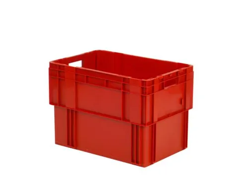 Euronorm Draaistapelbak Pp Hxlxb 420X600X400Mm 80L Rood