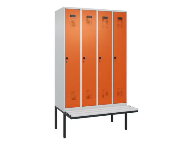 armoire vestiaire avec banc noir et blanc,HxlxP 2120x1200x815mm
