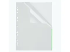 Pochette de présentation transparente Foldersys avec bande d'indexati