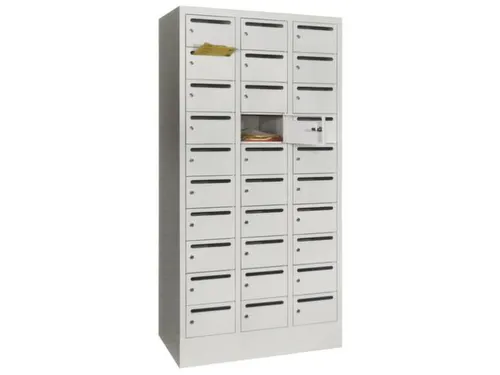 Postsorteerkast 1850X930X500Mm 3X10 Vakken Ral 7035 Postsleuf