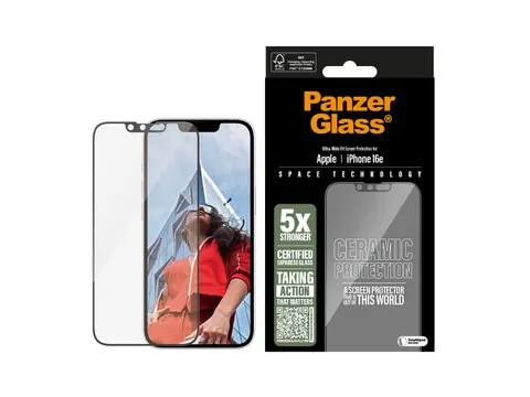 PanzerGlass Ceramic Screen Protector iPhone 16e | iPhone 14 | 13 Pr