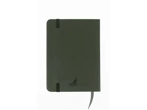 Schetsboek Kangaro A6 forest green PU HC 80 vel 140gr roomwit met elas