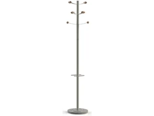 Unilux Kapstok Bouquet, Hoogte 175 Cm, 6 Kledinghaken, Grijs/Hout