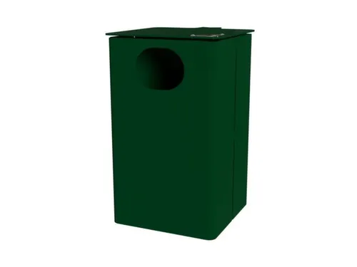 combi-asbak,HxBxD 537x325x388mm,afvalbak inhoud 35l,romp staal RAL6005