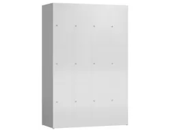 Lockerkast 1800x1185x500mm 4x3 vakken cilinderslot, sokkel, RAL7035