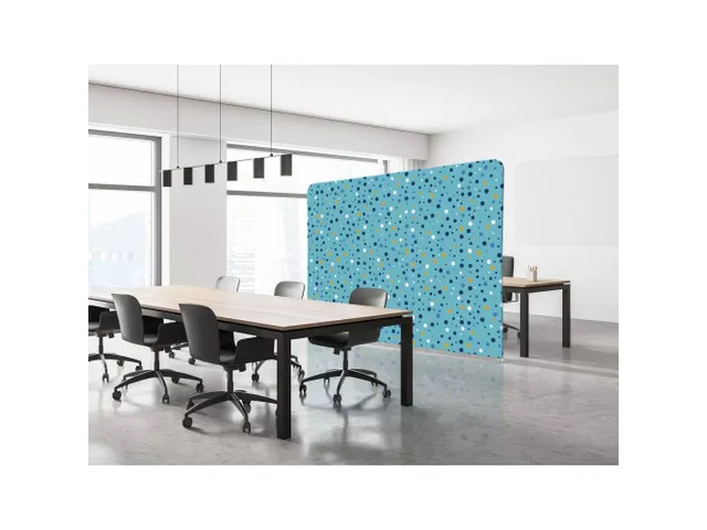 Scheidingswand Textiel 150x150cm Dots Blauw