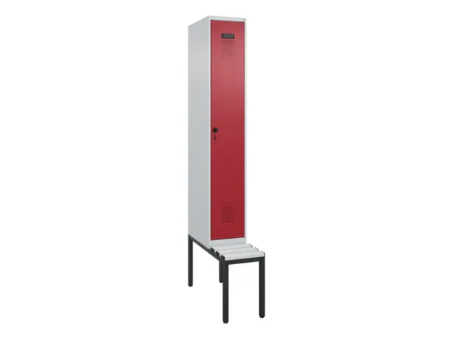 locker met bank,voor scheiding van kleding,HxBxD 2120x300x815mm,1vak