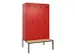 locker met bank,voor scheiding van kleding,HxBxD 2120x1200x815mm,4vak
