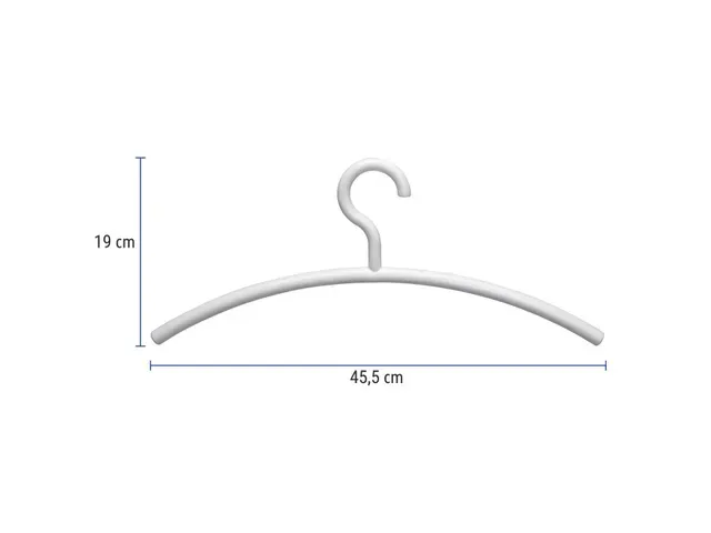 OUTLET Kledinghanger MAUL acryl 46X19cm wit 5 stuks