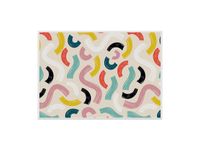 Placemat 45x32cm PVC Colourful Shapes Abstract 6 Stuks