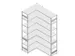 Rayonnage D'angle Hxlxp 3000X1360/1415X535Mm Charge Maxi/élément 900