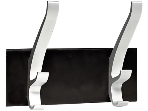 Kapstok Unilux wand Cypres 2 haken metallic grijs