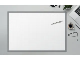 Bureauonderlegger Sigel wit geruit 59,5x41cm, 80 grams papier, 30 vel, - 3