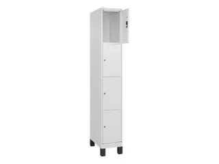 lockerkast,HxBxD 1950x300x500mm,1x4vakken,vak B 300mm,cil.-slot,voeten - 1