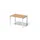 bureau HxBxD 740x1200x800mm blad beuken 4-voeten verkeerswit