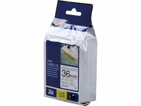 Lettertape Brother Tze-S261 P-Touch Sterk Klevend 36Mm Zwart Op Wit