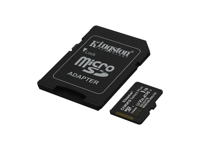 1TB microSDXC Canvas Select Plus Gen3 150MB/s A1 kaart + adapter