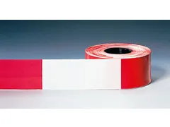 afzettape,band LxB 500mx80mm,PE,rood/wit