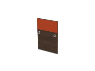 baliepaneel bureau aanbouw rechts 800mm NV bruin hickory BN3012-oranje - 1