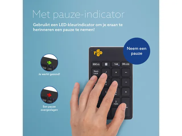 Numeriek Toetsenbord R-Go Numpad Break Draadloos Zwart
