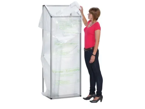 Afvalverzamelaar Groot Volume 1190x630x540mm 240 Liter Rotax-Zilver