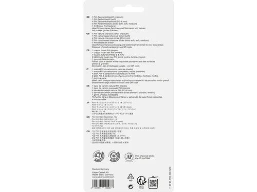 Houtskool Faber-Castell Pitt Monochrome set op blister