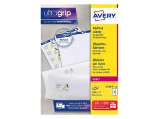 Adresetiket Avery QuickPeel L7164-100 63.5x72mm Wit 1200 stuks - 3