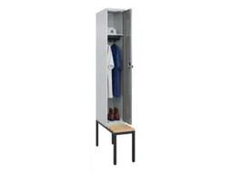 locker met bank,HxBxD 2120x300x815mm,1vak,vak B 300mm,draaigrendel
