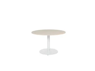 Linesto Vergadertafel Vaste Hoogte 120cm Rond Robson Eiken 25mm Wit - 1