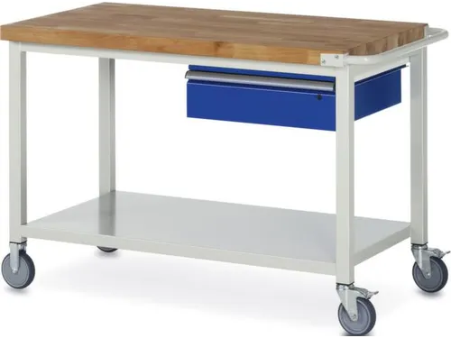 Werkbank 880x1250x700mm Beukenhouten Werkblad 1lade Legbord