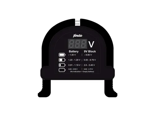 Alecto BTT2 Universele batterijtester voor AA, AAA, C, D en 9V batteri